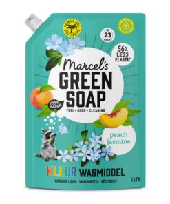 Marcel's Green Soap Colorwaschmittel Nachfüllpack Pfirsich & Jasmin - vegan, palmölfrei, mikroplastikfrei - gegen Flecke