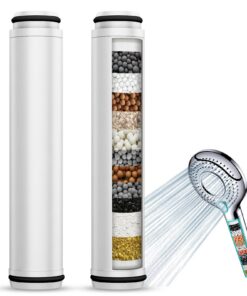 MEKO 2er Pack Filter NUR für Handbrause ASIN B0BJPBQFVS und B0CN6J3YC4 15 Schichten Ersatzfilter für hartes Wasser Reini