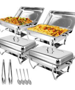 Snowtaros Wärmebehälter für Speisen 9L Edelstahl 4PCS Buffet Partys Hochzeiten