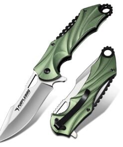 PURPLEBIRD Klappmesser Taschenmesser, toller Survival Outdoor Messer für Männer (Grün)
