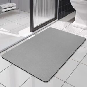 SOLIC Rutschfester Superabsorbierender Badematte für Badezimmer und Dusche, schnelltrocknend und saugfähig (Grau, 40x60c
