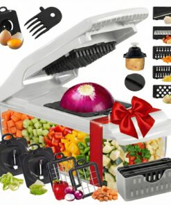 THE NINA Gemüseschneider 22-in-1 mit Pommeschneider – Spiralschneider & Mandoline für perfekte Fries und Julienne