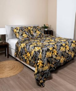 Zelesta Wonderbed 135x200 cm 4 Jahreszeiten Bettdecke - Anti-Allergene Steppdecke ohne Bezug - Waschbar (Golden Leaves)