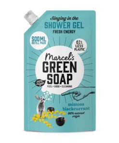 Marcel's Green Soap – Natürliche vegane Duschgel Nachfüllpackung Mimose & Schwarze Johannisbeere – Nachhaltige Körperpfl