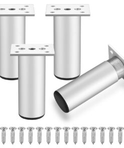 4 Stück Alulegierung Möbelfüße für Schrank und Couch | Möbelfüße 10cm mit Schrauben, perfekt für Schränke und Sofas | 4