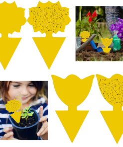 GeekerChip 50Pcs Gelbtafeln - Effektive Fliegenfallen für Pflanzen auf dem Balkon oder im Garten