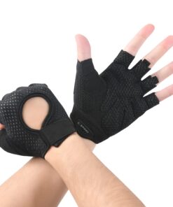 Flintronic Atmungsaktiv Handschuhe, Trainingshandschuhe für Damen und Herren, Rutschfester Silikon Gym Gloves für Kraftt