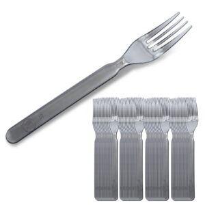 O OLAX Plastikgabeln 100 Stück – Wiederverwendbar & Spülmaschinenfest für Party & Events | Robustes Besteck 17.5cm | Par