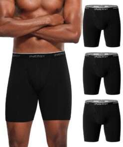 INNERSY Baumwollige Boxershorts für Herren - RetroshortsAnti-Schuern 3er Pack | INNERSY MännerLang Unterhosen - Baumwol