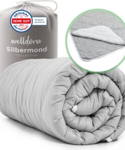 Welldora OPTICLIMA Allergiker Bettdecke 155x220 | Fachärztlich getestet & Oeko-Tex | Zweiteilige Sommerdecke & Winterdec