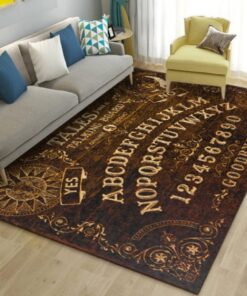 Ouija Teppich Triple Moon und Pentagramm für Hexen und Okkultisten im Ritualbereich - rutschfeste Bodenmatte 80 * 150cm