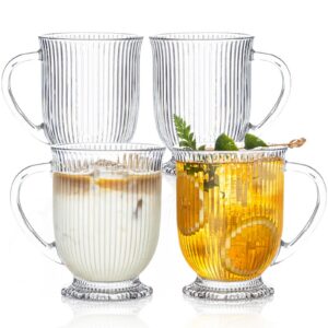KEMORELA Hitzebeständige Glas-Cappuccino Tassen – für Hitzebeständige Kaffeetassen langlebige Espressotassen, Carbonfree