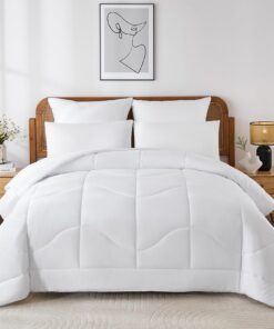 WONGS BEDDING 100% Bauwolle Bettdecke Ganzjahresbedecke 300 GSM Weiß