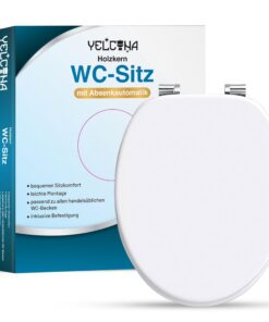 Yelcona WC Sitz mit Absenkautomatik fürComfortsensibles Verwenden im Bad | Klobrille Yelcona mit Motiv für gemütlichen