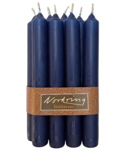 Nordring Stabkerzen nachtblau - 8 Stück, 2,2 x 18 cm, perfekt für romantische Abende