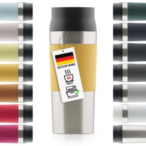 Blumtal Thermobecher - Kaffeebecher für warm/kalt - auslaufsicher mit Isolation - 350 ml Kapazität - Quick-Press-Verschl