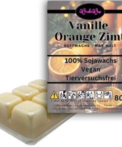 WonderWax Spicy Vanille Orange Zimt Duftwachs Wax Melts für Duftlampe 6 Würfel Indoor Melts