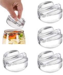 4er Set Glas Fermentiergewichte Ø 7 cm für Wide-Mouth Gärung von Sauerkraut, Kimchi & eingelegtem Gemüse