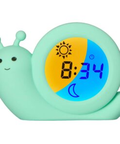 Alecto BC100BUNNY - pädagogischer Schlaftrainer für Kinder, ideal als Nachtlicht und Wecker, Minzgrün