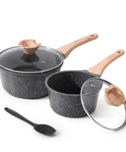 Kordisen Antihaft-Kasserollen Set 16cm+20cm, handlich und multifunktional für Induktionsterminezubereitung, PFOA/PFOS-fr