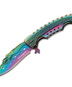 Magnum Taschenmesser Rainbow Mermaid - Edelstahl, Schwimmzirkus, Jungen, Urlaub, Leichtigkeit, 8cm, Trendiges