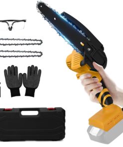 WingFly Mini Kettensäge Dewalt Kompatibel Doppelter Sicherheitsabschalter für Holz & Garten