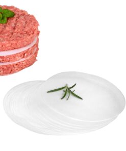 GRÄWE Backpapier für Party-Hamburgerpresse, Burgerpapier, 50 Stück, Burger-trenner rund 11,5 cm GRÄWE Backpapier für B