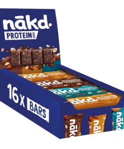 Nākd Protein Variety Pack 7g Pflanzliches Protein ohne Zuckerzusatz 16 x 45g Vegan 720g