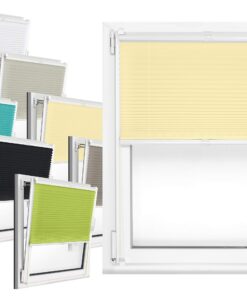 NplusEins Plissee - vormontiert und mit Klemmfixierung am Fensterahmen - Kinderleichte 3-Step Montage, 80 x 130 cm Beige