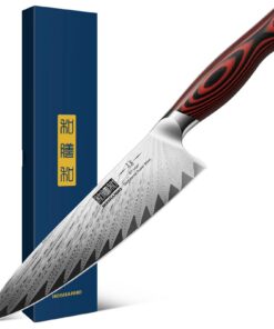 HOSHANHO 8 Zoll professionelles Damast-Kochmesser, ultrascharf, ergonomischer G10-Griff, perfekt für Küchen-Anfänger und