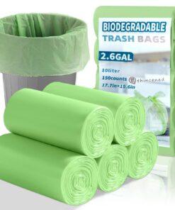 BODFPPC Reißfeste Biomülltüten 150 Stück 10L Kompostierbar für Küche, Garten & Haushalt