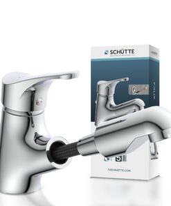 ATTICA 22150 Waschtischarmatur Bad, Haarbrause und Chrom-Einhebel für Luxusbad experience