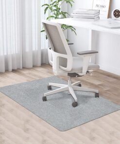 Bürostuhl Unterlage Hellgrau 90x120cm Bodenschutzmatte Kratzfest für Laminat