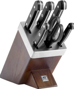 ZWILLING Gourmet Selbstschärfender Messerblock, rostfreier Spezialstahl, Braun für Experten | ZWILLING Selbstschärfende