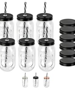 Schramm® Trinkgläser 500 ml wiederverwertbar Aufbewahrungsglas Silber Bronze Schwarz Bunt