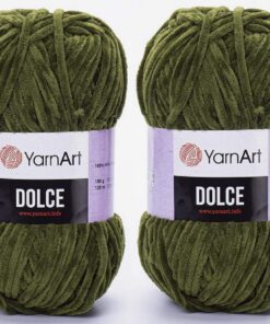 YarnArt Dolce-Garn, 100 % Mikro-Polyester, Baby-Chenille-Garn, für Baby, Hochgeschwindigkeitsstricknadeln, flauschig, 26