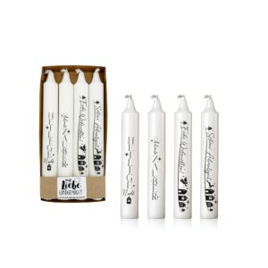 Kilala Weihnachtskerzen Stabkerzen Set, Festliche Dekoration für Heilige Nacht und Advent, Geschenkidee, hochwertige Wac