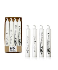 Kilala Weihnachtskerzen Stabkerzen Set, Festliche Dekoration für Heilige Nacht und Advent, Geschenkidee, hochwertige Wac