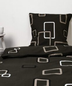 Noa 100% Baumwoll Bettwäsche 135x200 – Ganzjahressett – Baumwolle Bettdecken & Kissenbezug 80x80 cm – Beautissu
