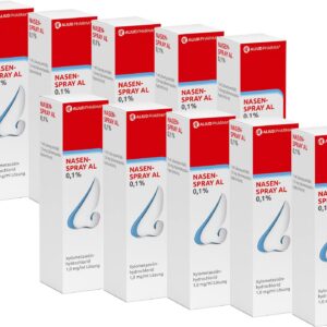 Nasenspray AL 0,1% von vitenda für Erwachsene - Schnupfen und verstopfte Nase - 10x10ml + Handcreme