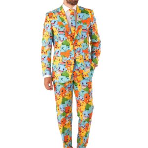 OppoSuits Pokémon™ Nintendo Switch Spielkostüm Anzug für Herren - schmale Passform - Inklusive Blazer, Hose und Krawatte