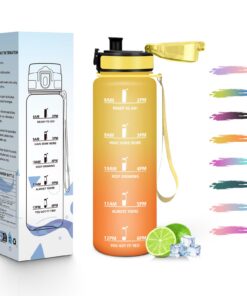 HoneyHolly Trinkflasche Kinder 500ml Mit Zeitskala Auslaufsicher Wiederverwendbar