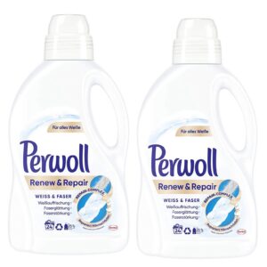 Perwoll Renew und Repair Weissliche Faserschutzweiß-Waschmittel, 48 Waschladungen, ideal für weiße Wäsche