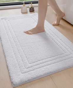 DEXI Weicher Badematte, rutschfest waschbar, Saugfähiger Badezimmerteppich, perfekt für Dusche und Badezimmer | DEXI Ru