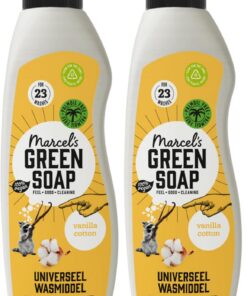 Marcel's Green Soap Vanille & Baumwolle Universalwaschmittel – vegan, palmölfrei, mikroplastikfrei – gegen Flecken – 1 L