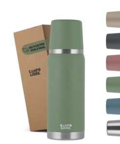 Jaco® Thermoskanne 1L thermisch stabil & 100%-recycelter Edelstahl I perfekt fürOutdoor-Activisten I längst haltbare Wär