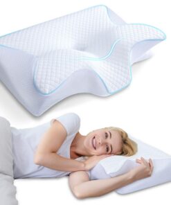 HOMCA Memory Foam Nackenkissen für Rücken-, Seiten- und Bauchschläfer 60x40x12/14cm OEKO-TEX