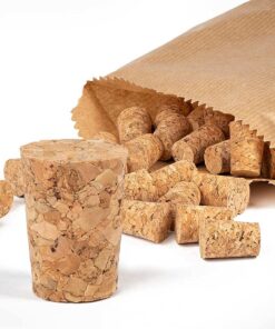 Tuuters 25x Spitz-Korken für Reagenzgläser – Labortechnik-Spezial (25xØ21x17)