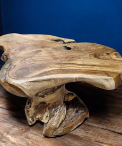 Kinaree Teak Wurzelholz Couchtisch - massiver Naturmassivtisch für die Wohnkammer mit einzigartiger Form und rustikaler
