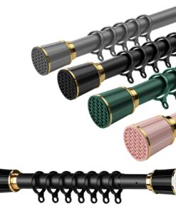 Plerile Teleskopstange Für Gardinen 0,4 M - 5 M - Einfach Zu Verwenden, Ohne Bohren Notwendig, Ideal Für Badezimmer Und